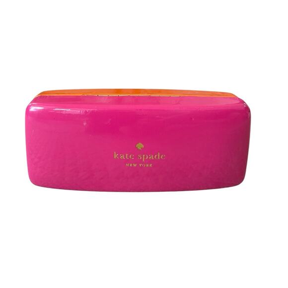 Kate Spade Hard Clamshell Eyeglass Case Pink & Orange Authentic - Picture 8 of 10